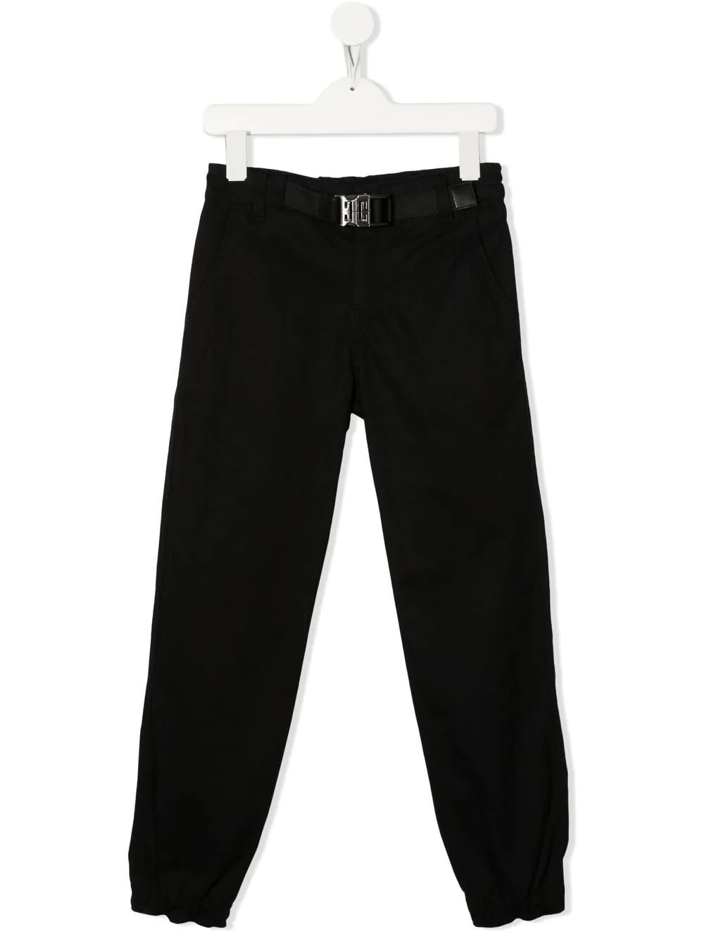 Givenchy Kids Black Trousers With Logoed Belt