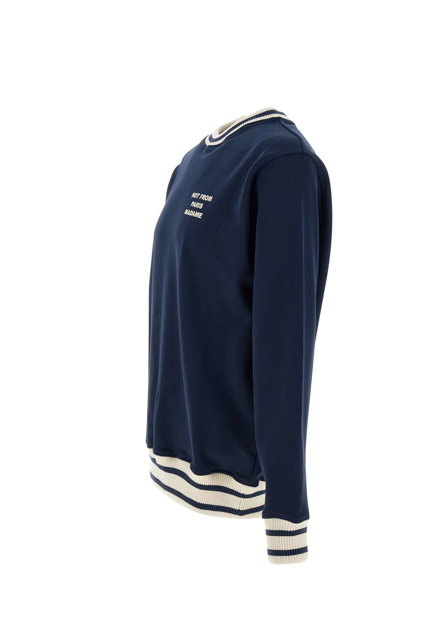 Shop Drôle De Monsieur Le Sweatshirt Cotton Sweatshirt In Blue