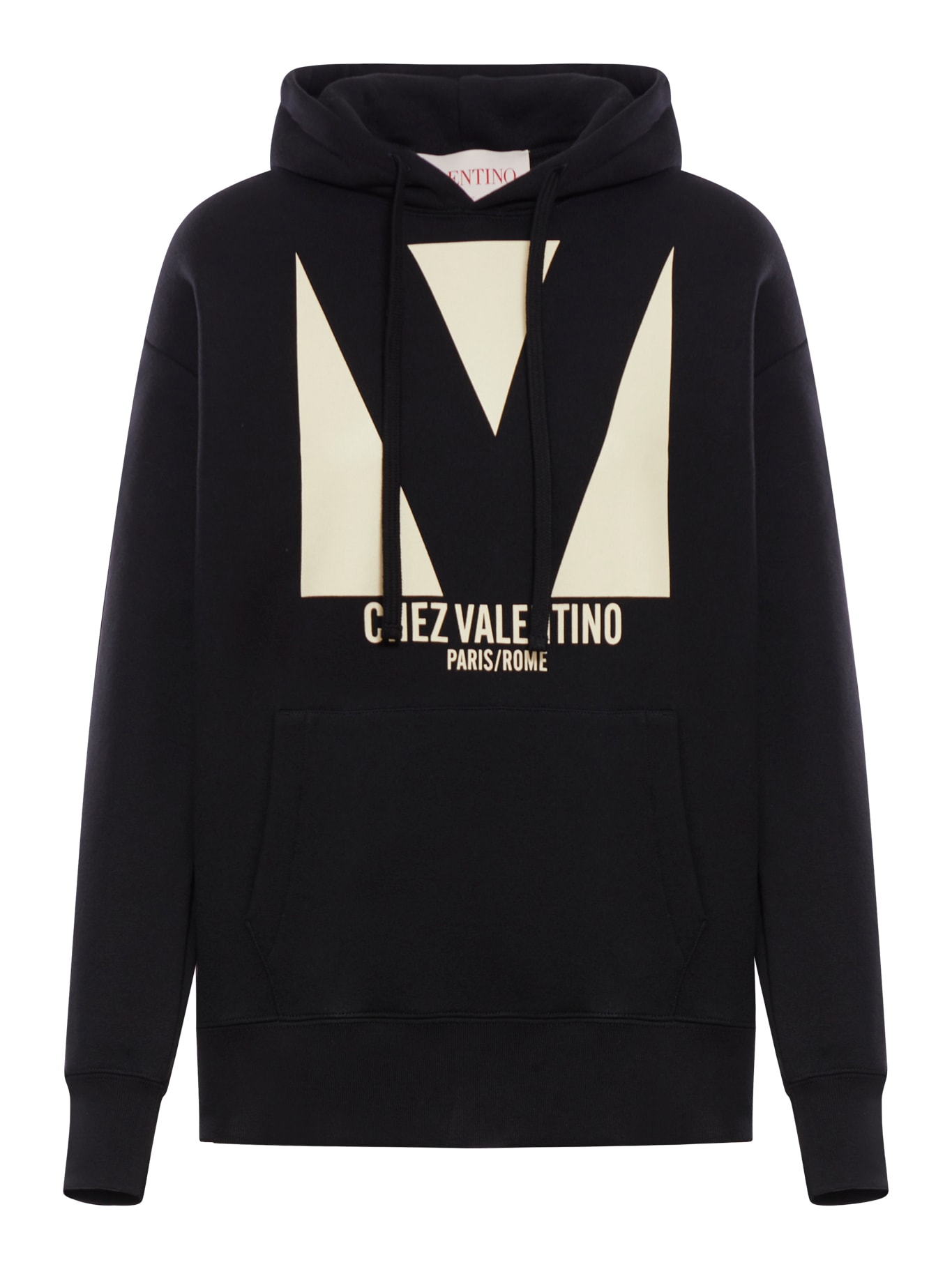 Chez Valentino Print Cotton Hoodie For Women