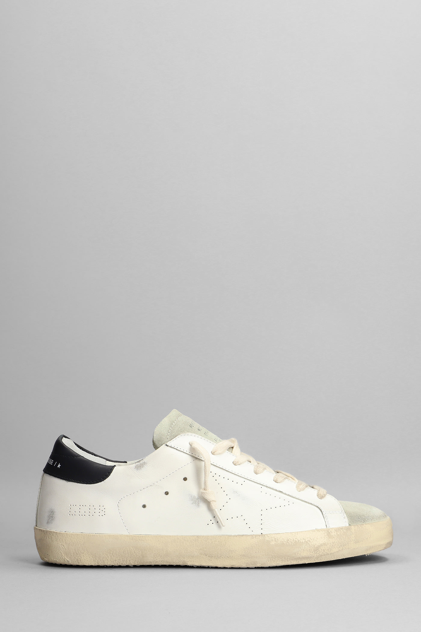 Golden Goose Superstar Skate Sneakers In White Suede And Leather