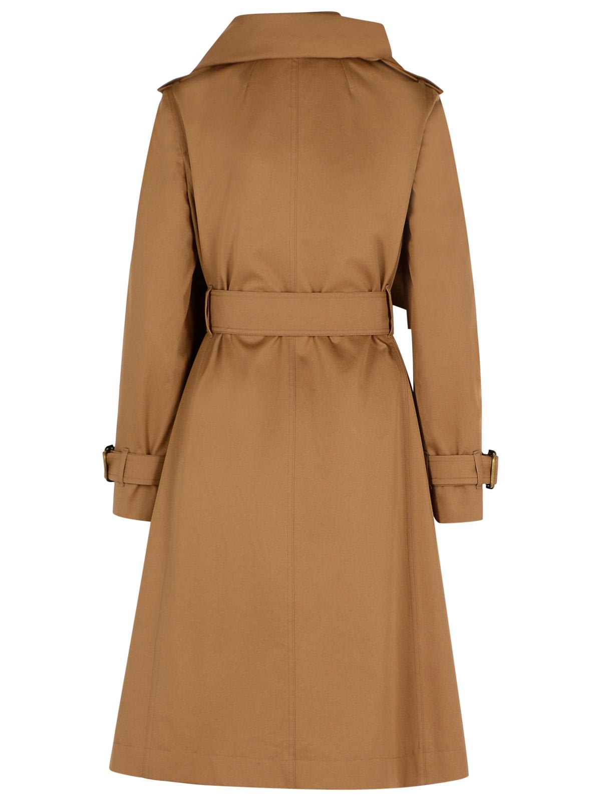 Burberry Long Belted Trench Coat Epaulettes In Brown