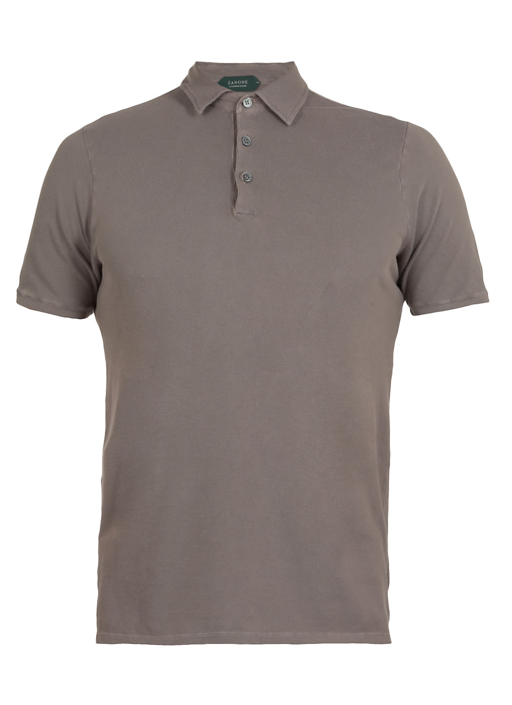 Zanone Cotton Polo Shirt In Brown