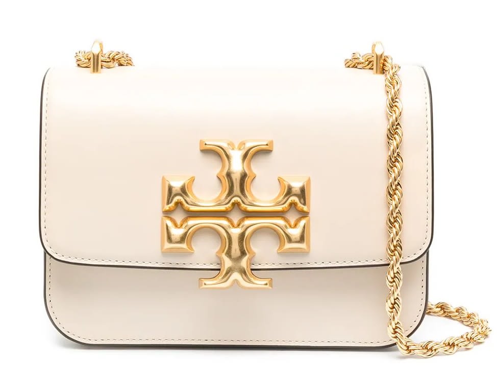 Shop Tory Burch Eleanor Shoulder Bag In White