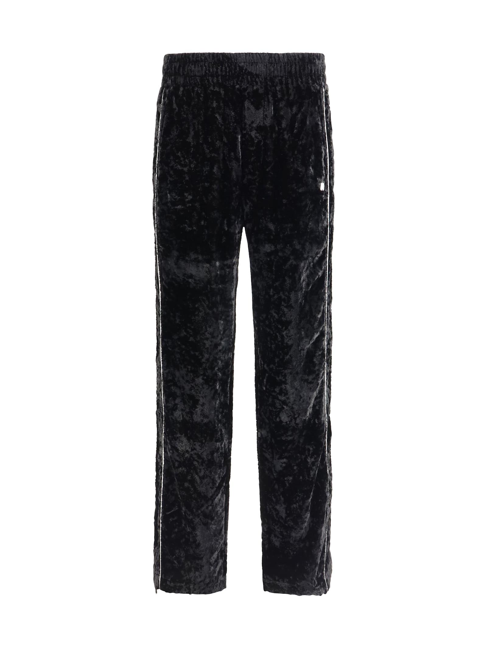 Amiri Crushed Straight Leg Track Pants In Black