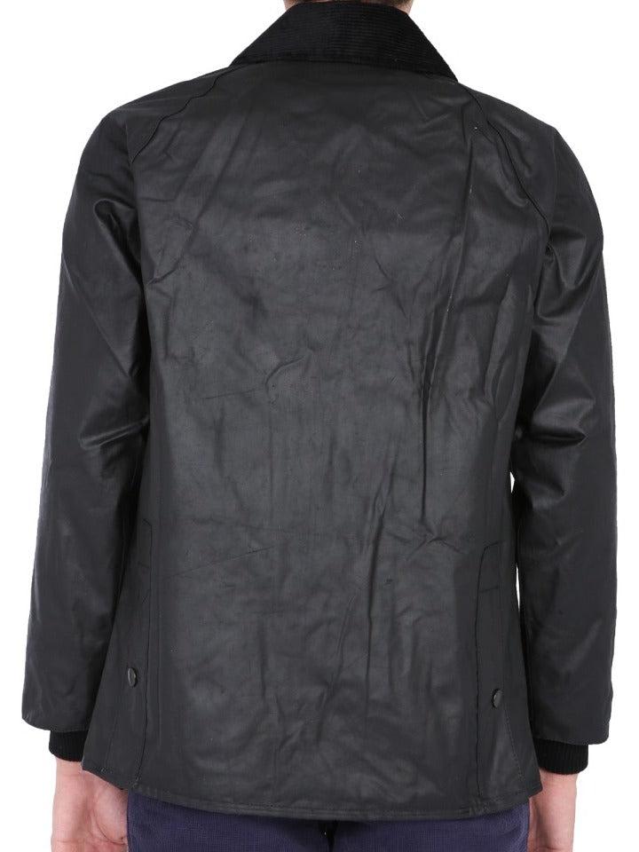 Shop Barbour Bedale Waxed Jacket In Black