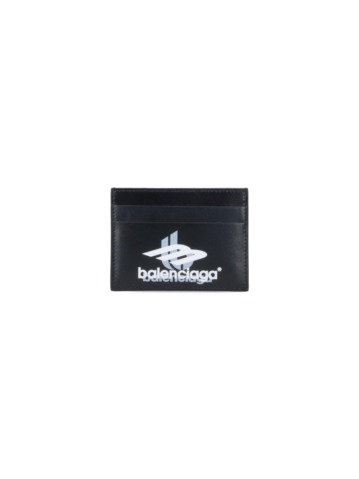 Balenciaga Cash Card Holder In Black/white