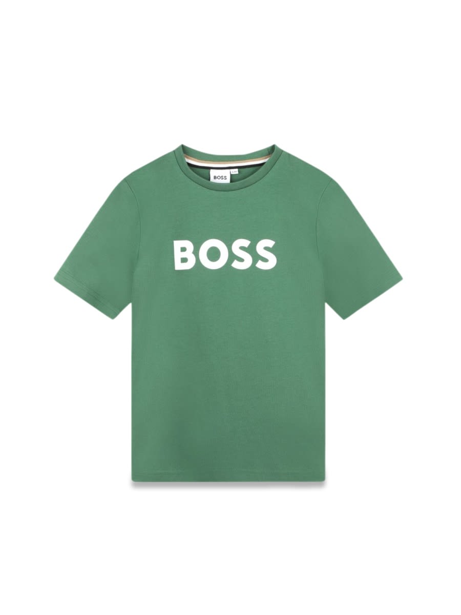 Hugo Boss Kids' Tee Shirt In Brown