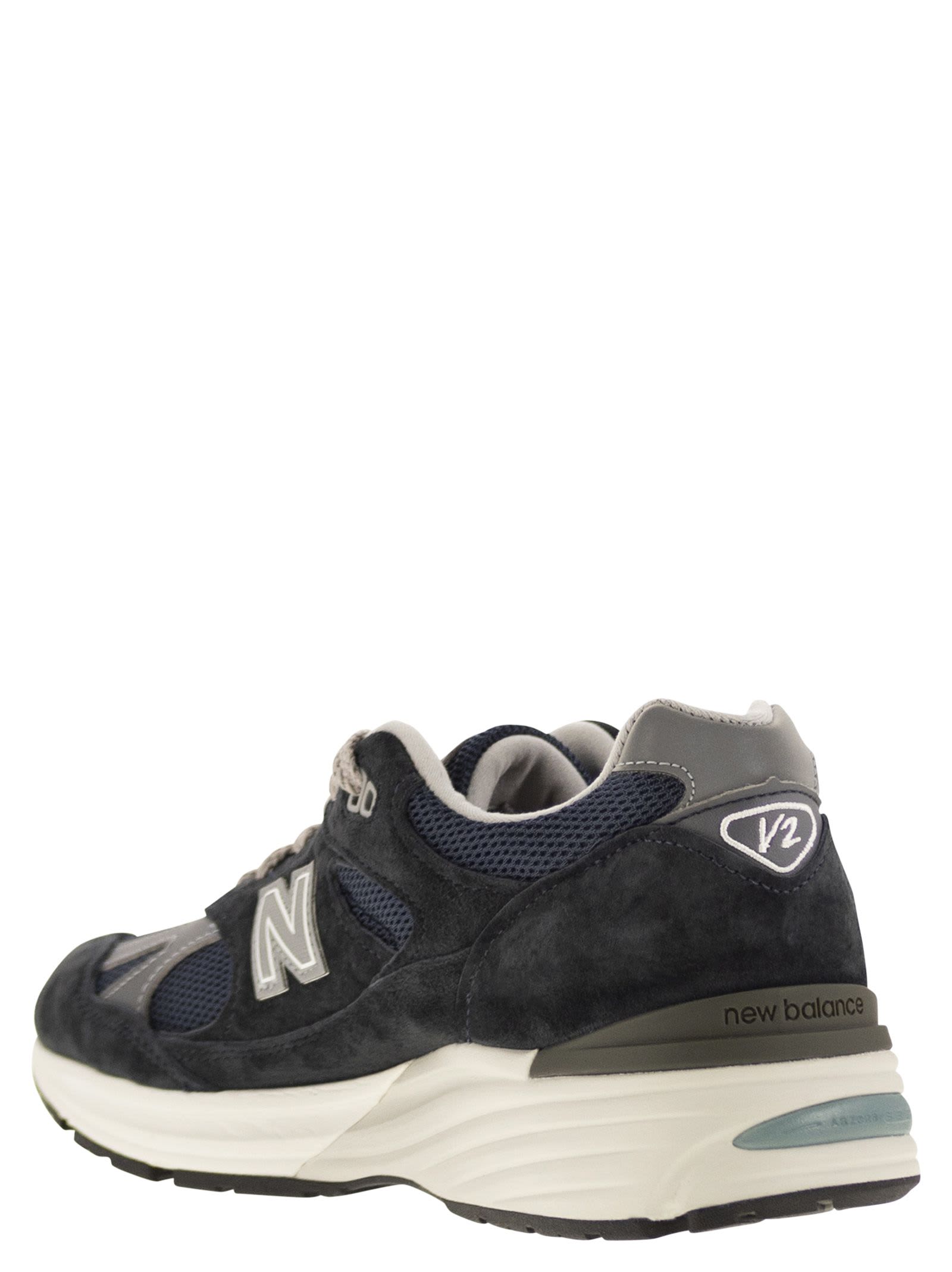 New Balance Made In Uk 991v2 Panelled Sneakers In Navy