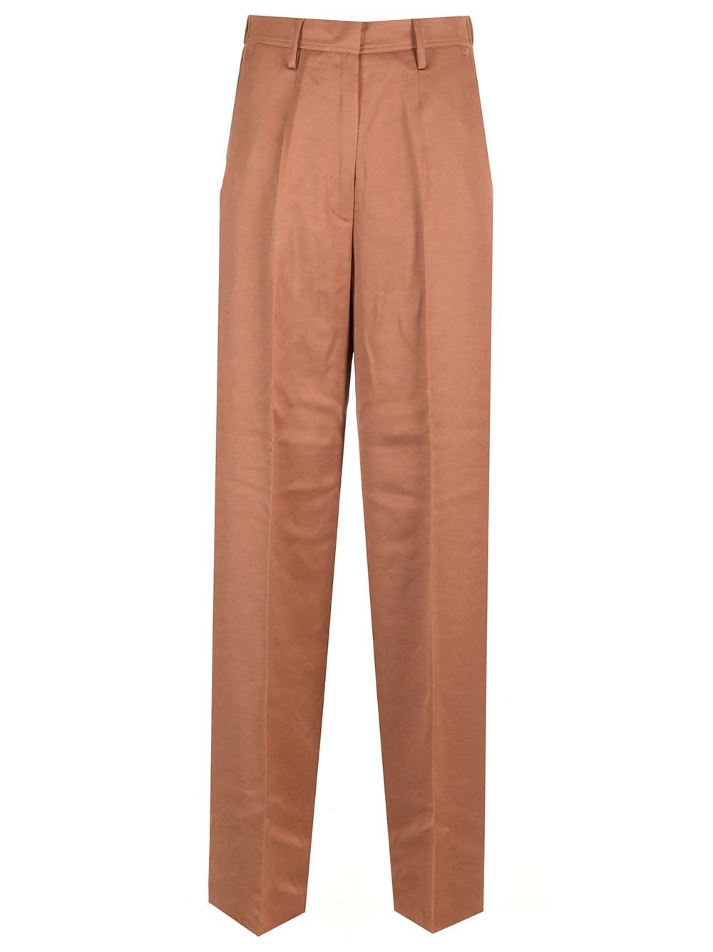 Forte_Forte Viscose Wool Faille Palazzo Pants Caramel