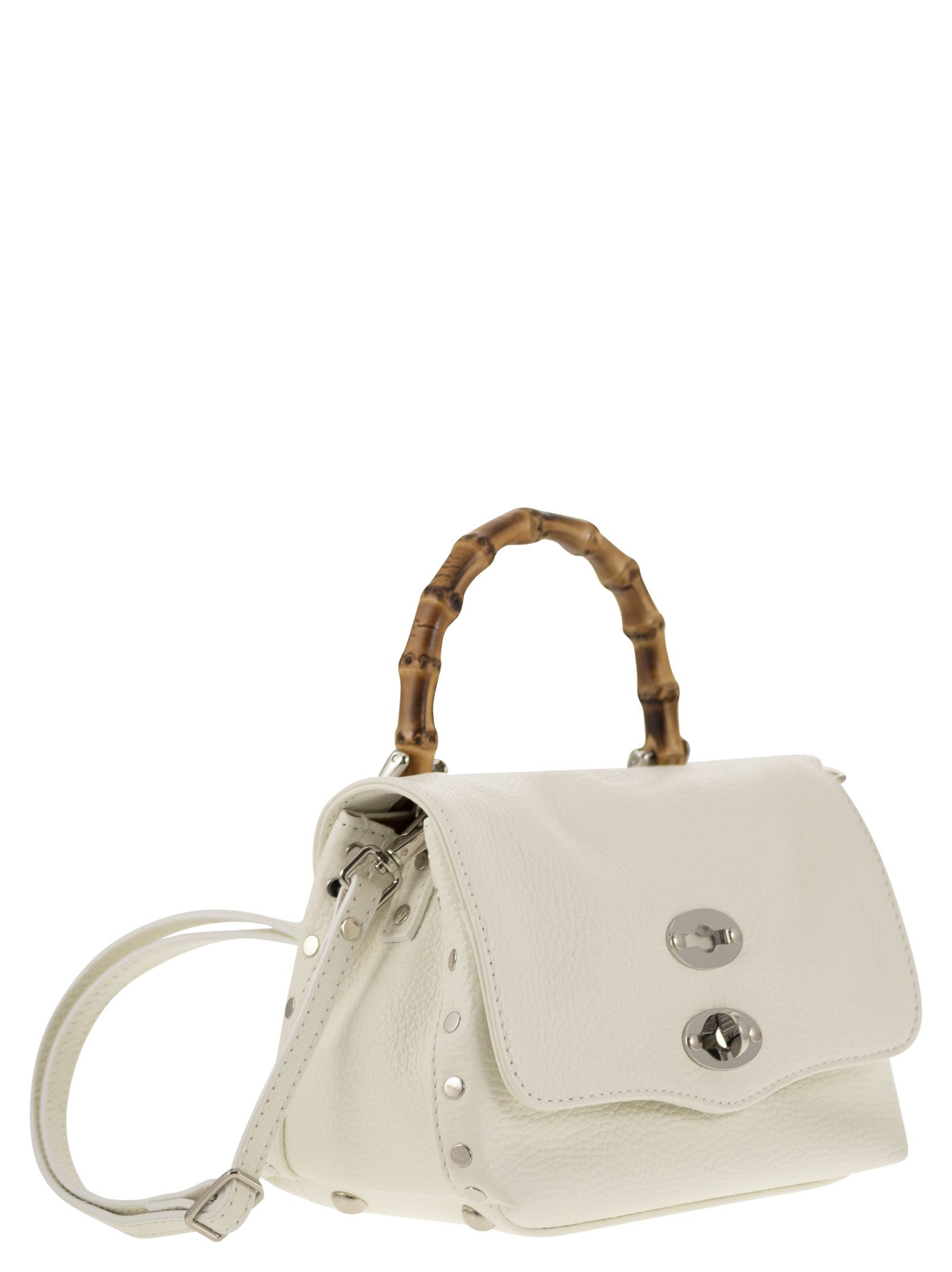 Shop Zanellato Postina - Daily Baby Bag With Bamboo Handle In White
