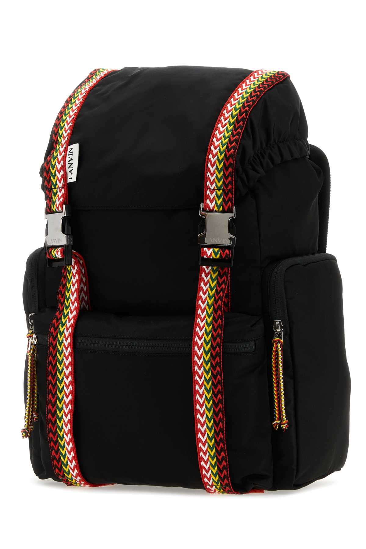 Shop Lanvin Black Fabric Curb Backpack