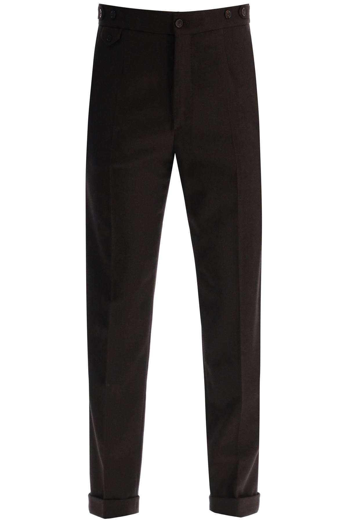 Shop Dolce & Gabbana Re-edition Flannel Pants In Marrone