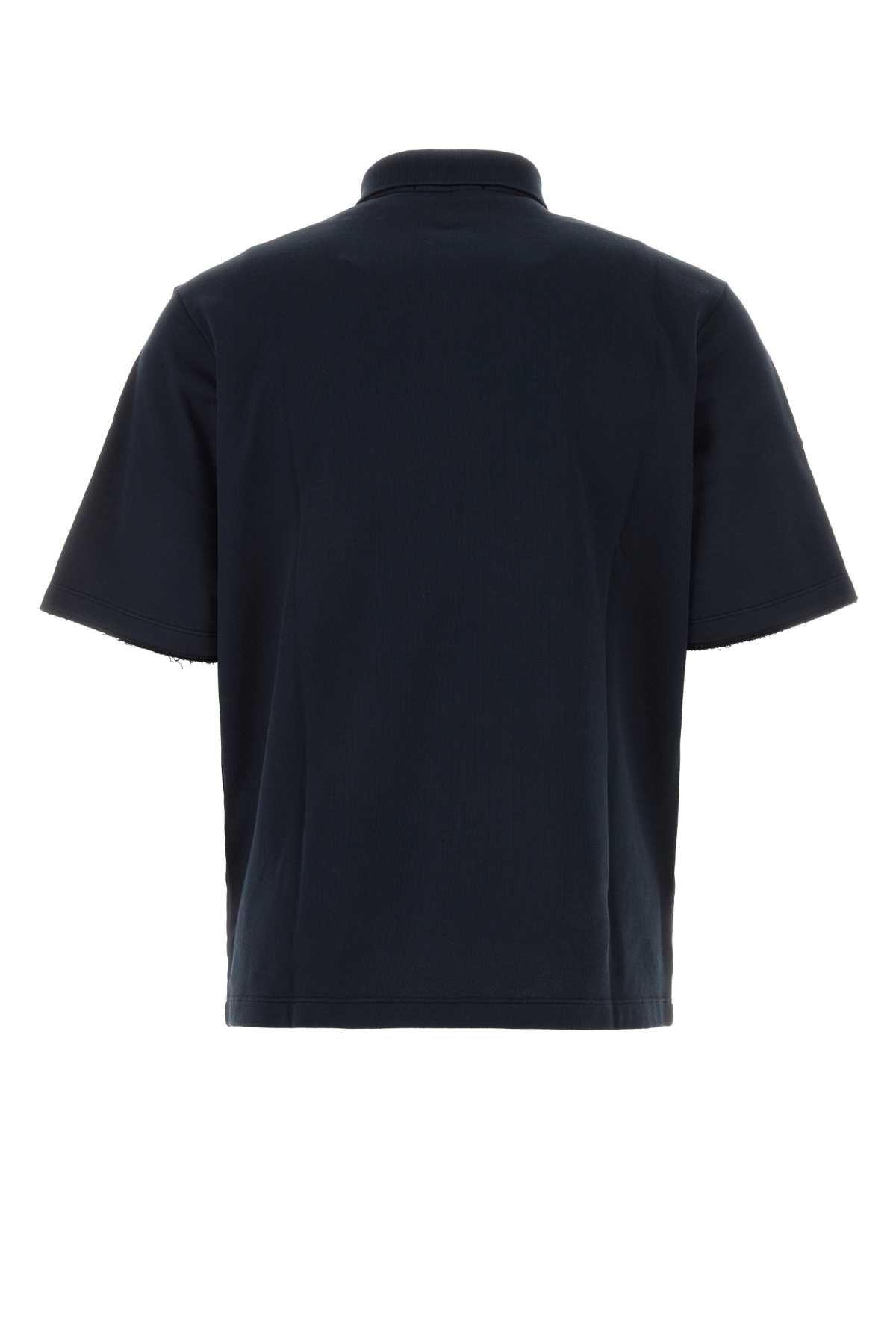 Shop Stone Island Midnight Blue Cotton Polo Shirt
