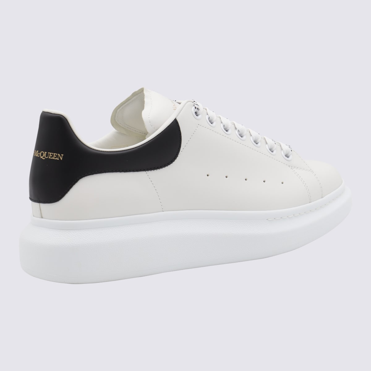 Alexander Mcqueen White Leather Sneakers In White