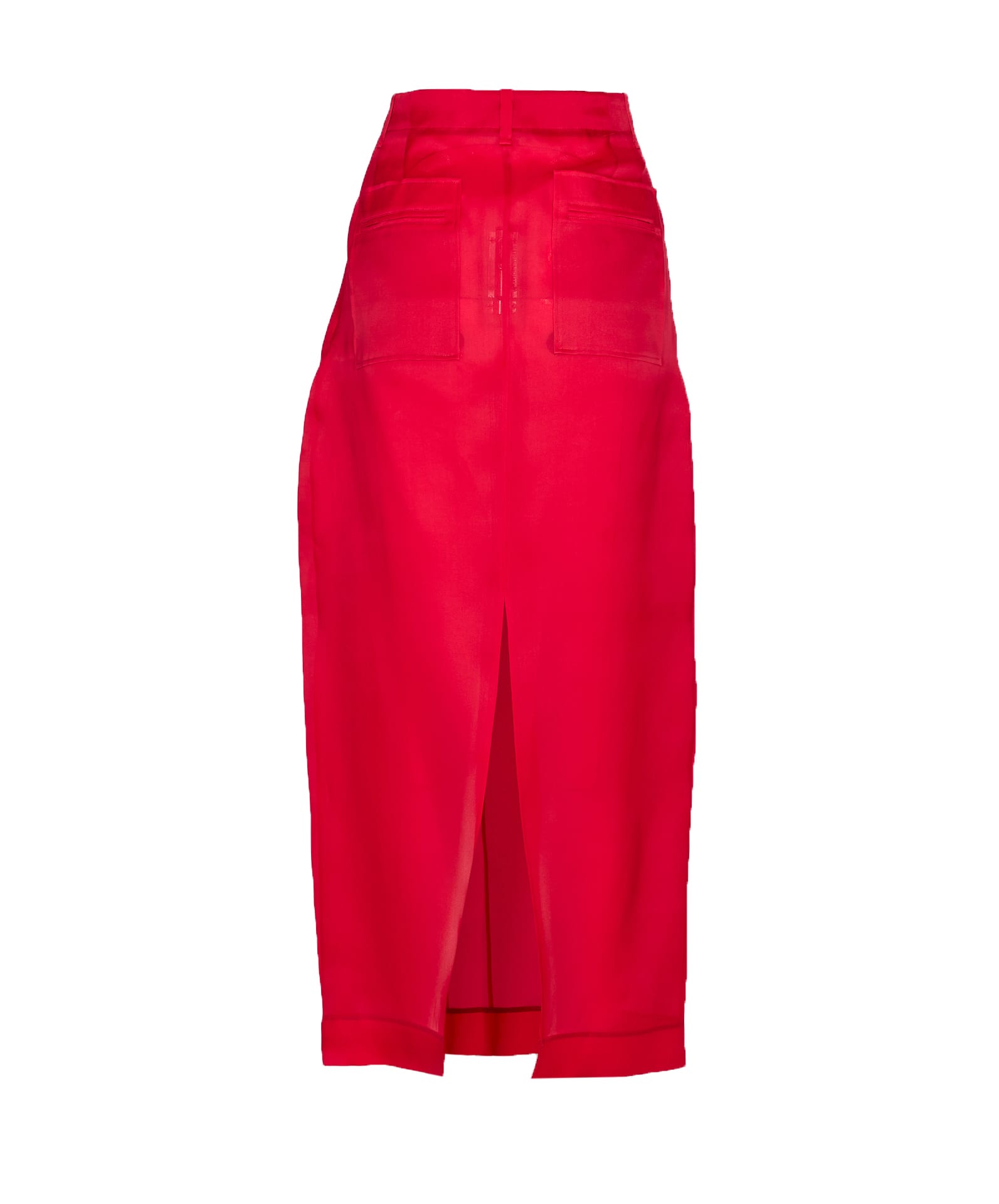 Khaite Lucian Pleated Silk Organza Maxi Skirt