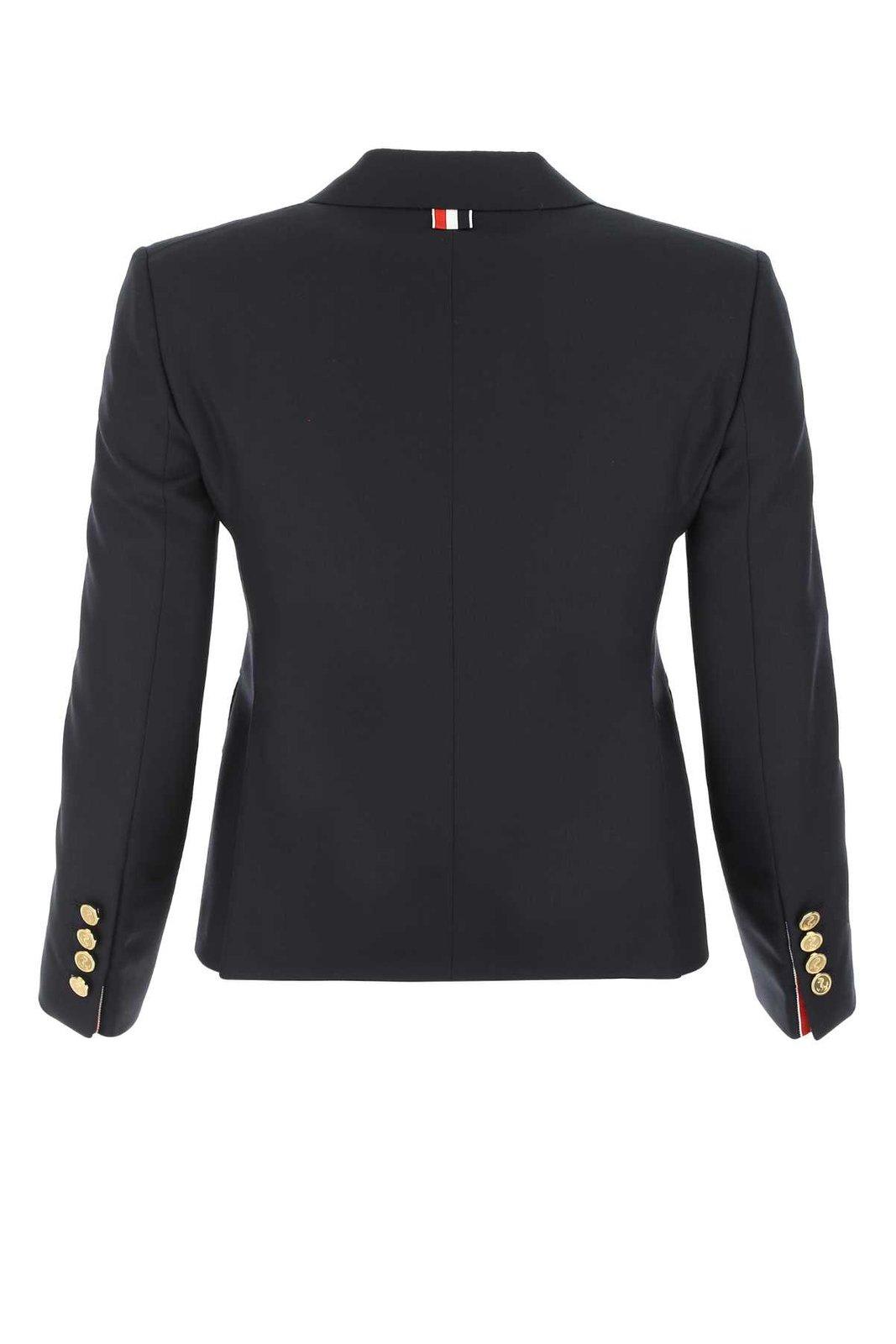 Thom Browne Wool Gabardine Sportcoat High Armhole In Navy