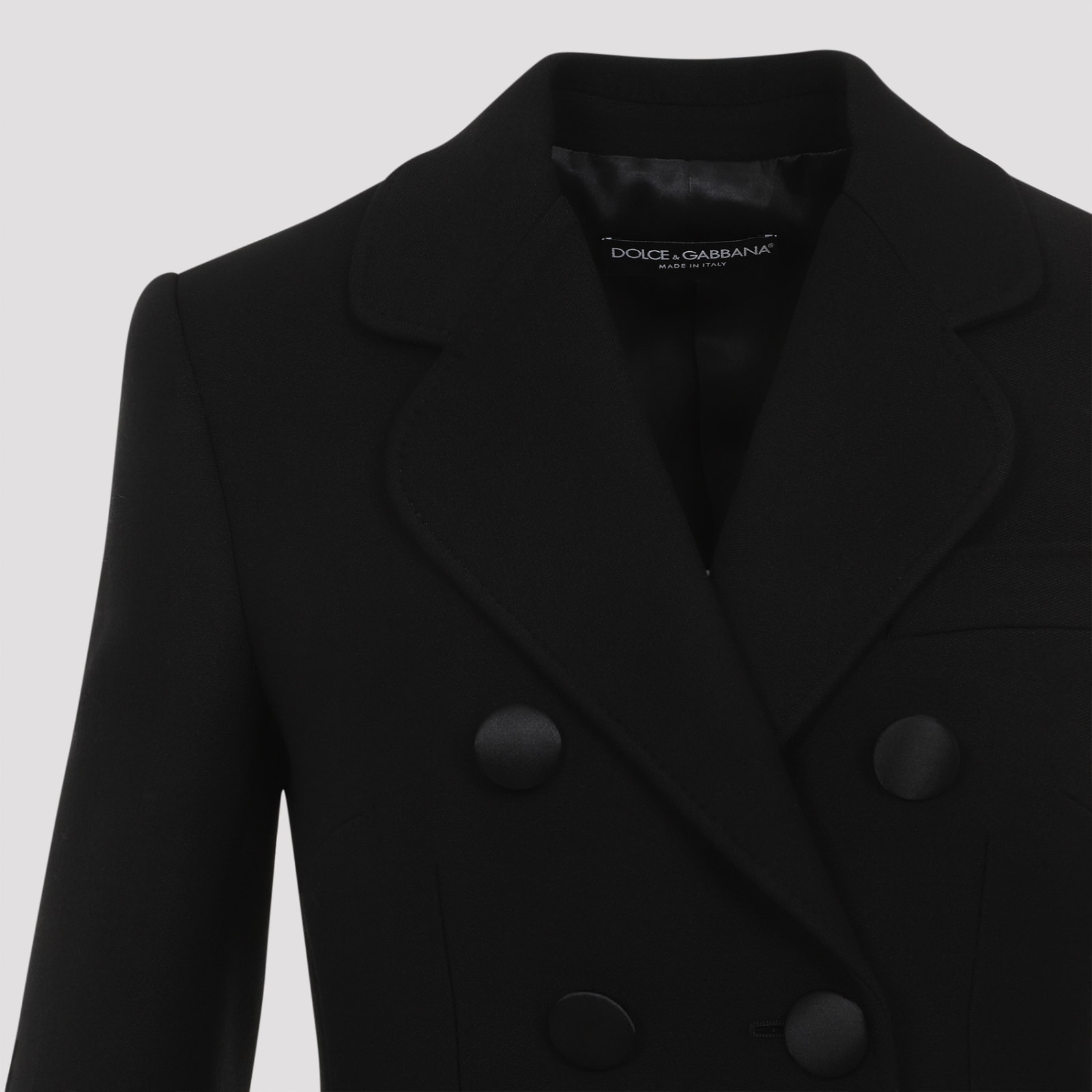 Shop Dolce & Gabbana Virgin Wool Coat In Nero