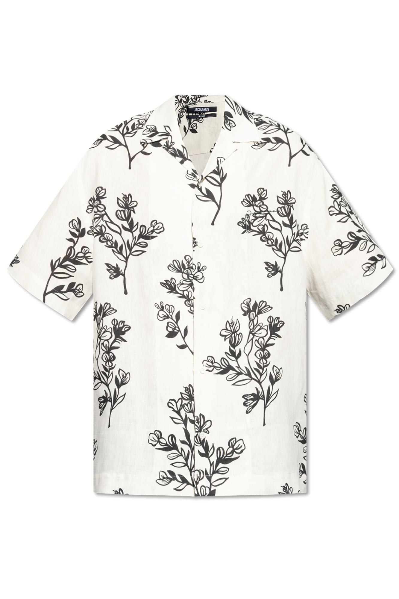 Shop Jacquemus Linen Shirt `jean` In White