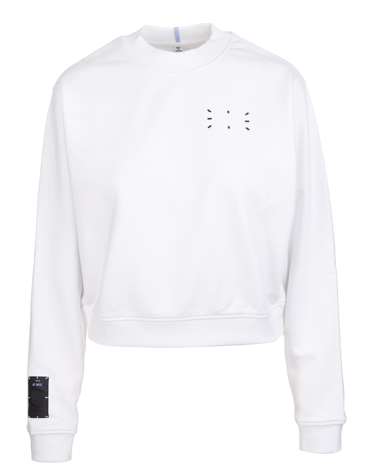 McQ Alexander McQueen Optic White Logo-print Sweatshirt Woman