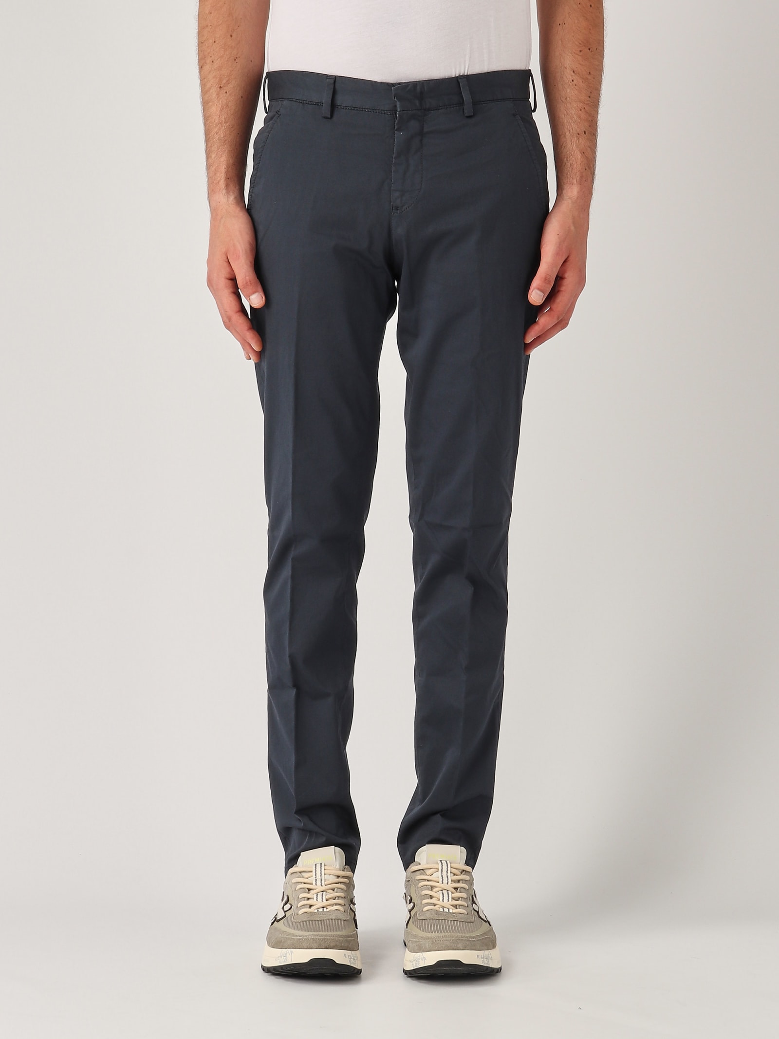 Shop Pt01 Pantalone Uomo Trousers In Navy