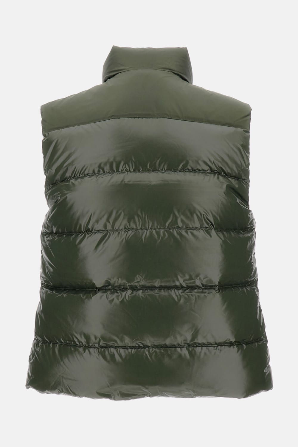 Pyrenex High Collar Sleeveless Puffer Jacket In Gray