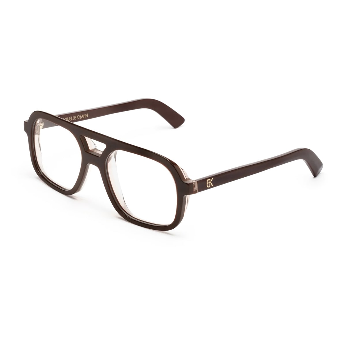 Emmanuelle Khanh Massa 966 Marrone/laque Chocolat Glasses In Brown