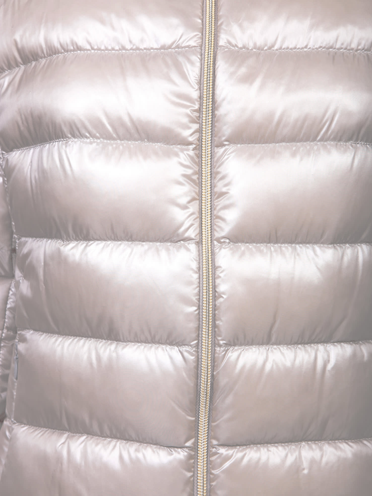 Shop Herno Giada Pearl Grey Down Jacket