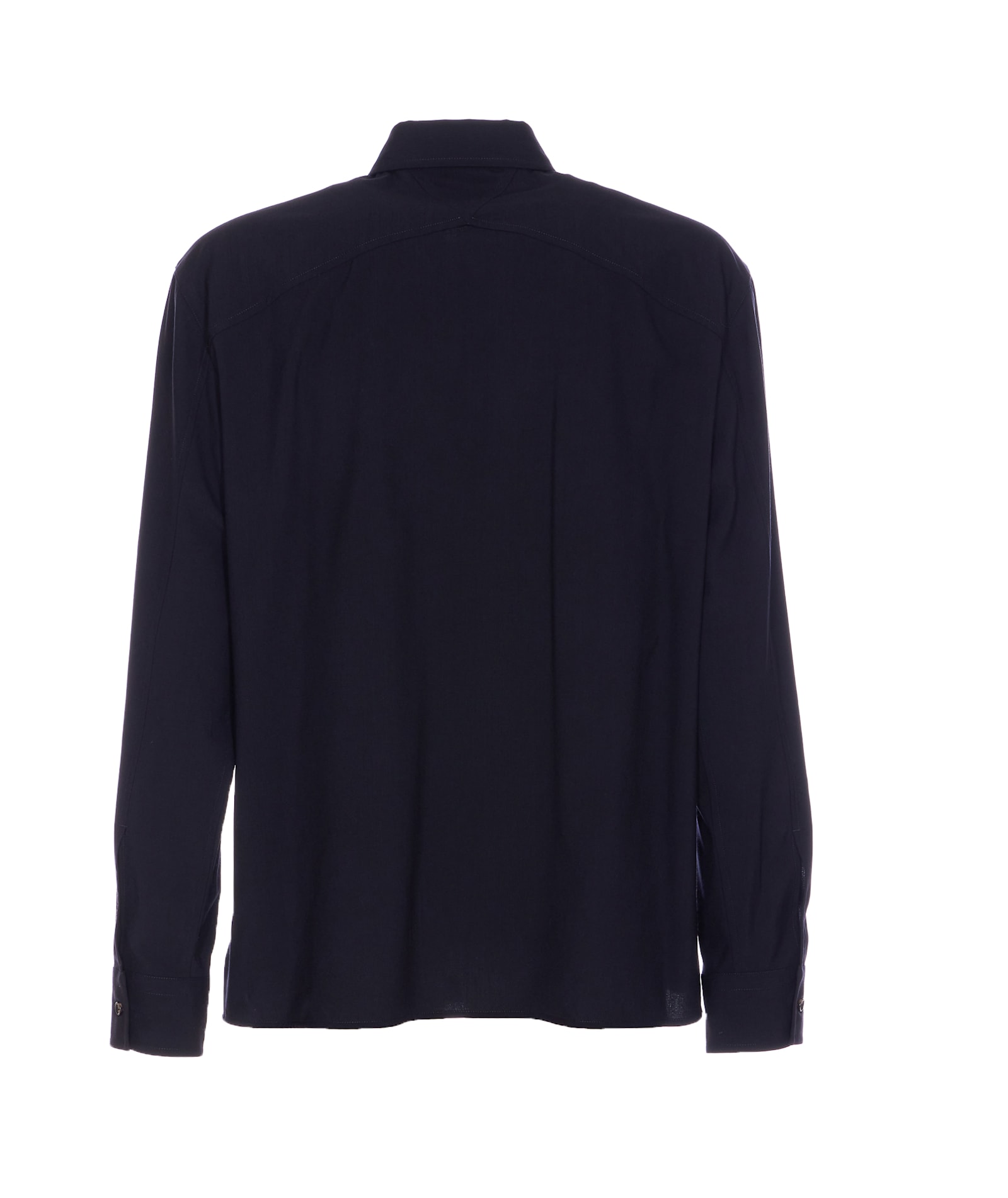 Bottega Veneta Thin Wool Shirt In Blue