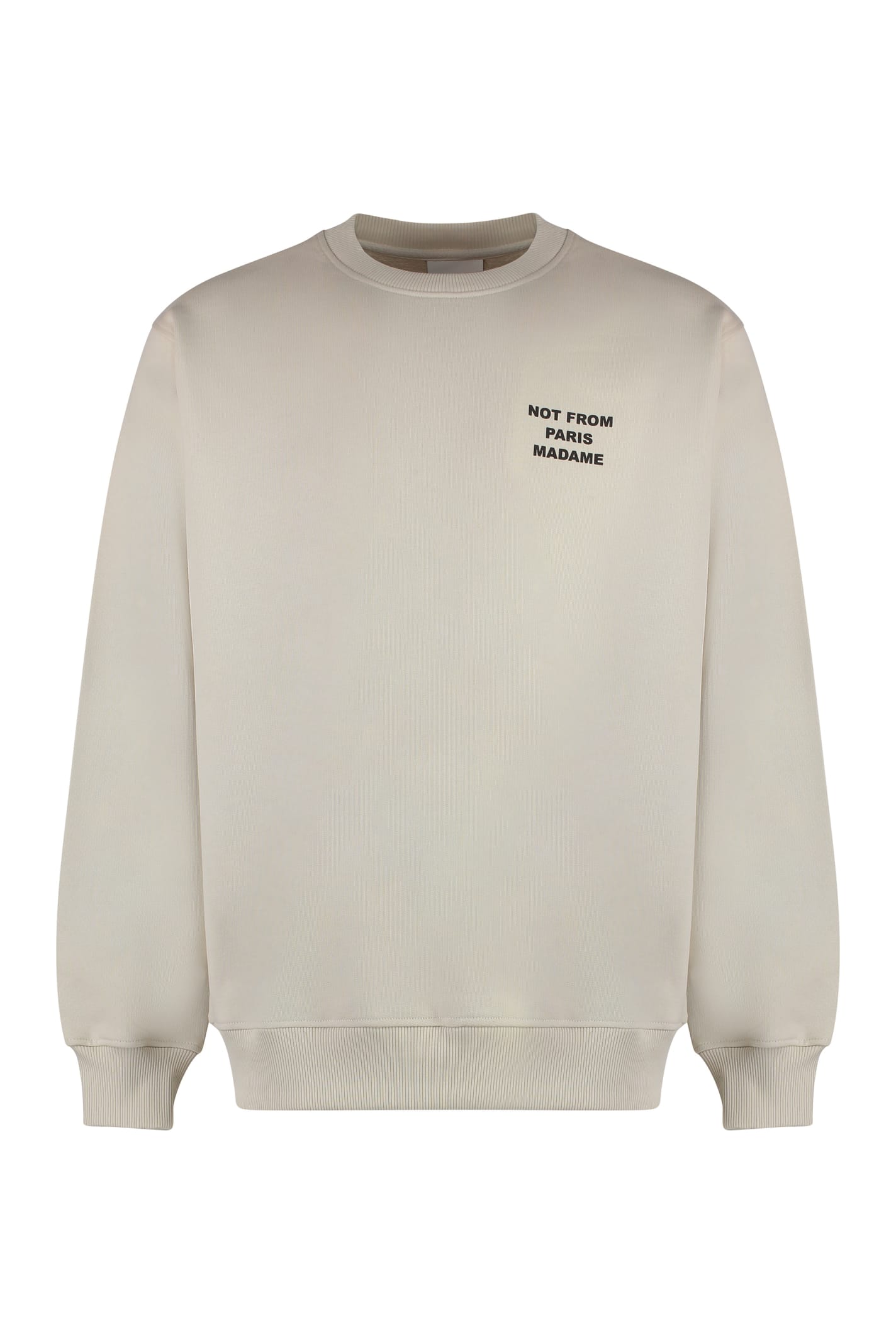 DRÔLE DE MONSIEUR SLOGAN COTTON CREW-NECK SWEATSHIRT 