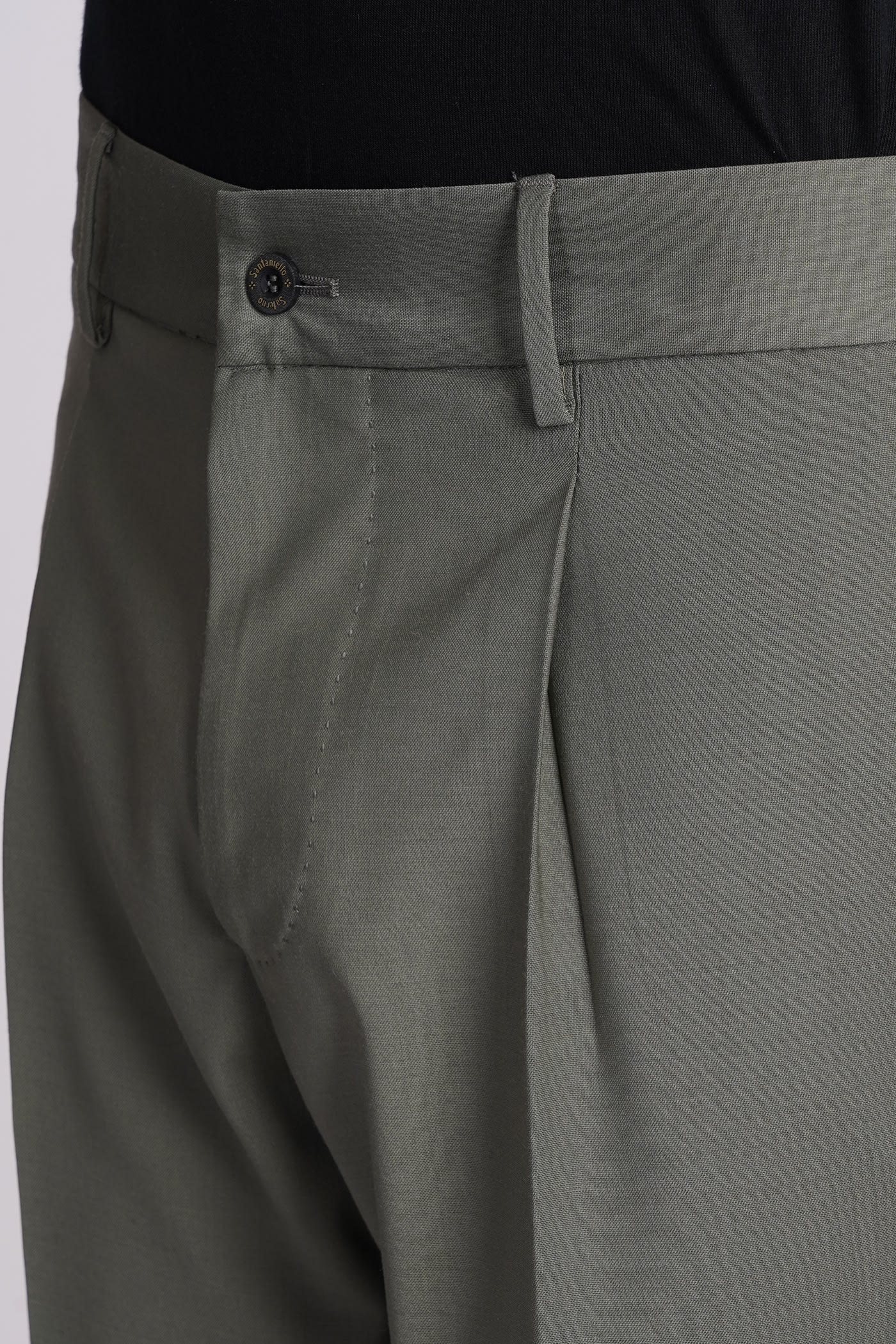 Shop Santaniello Pants In Green Polyester