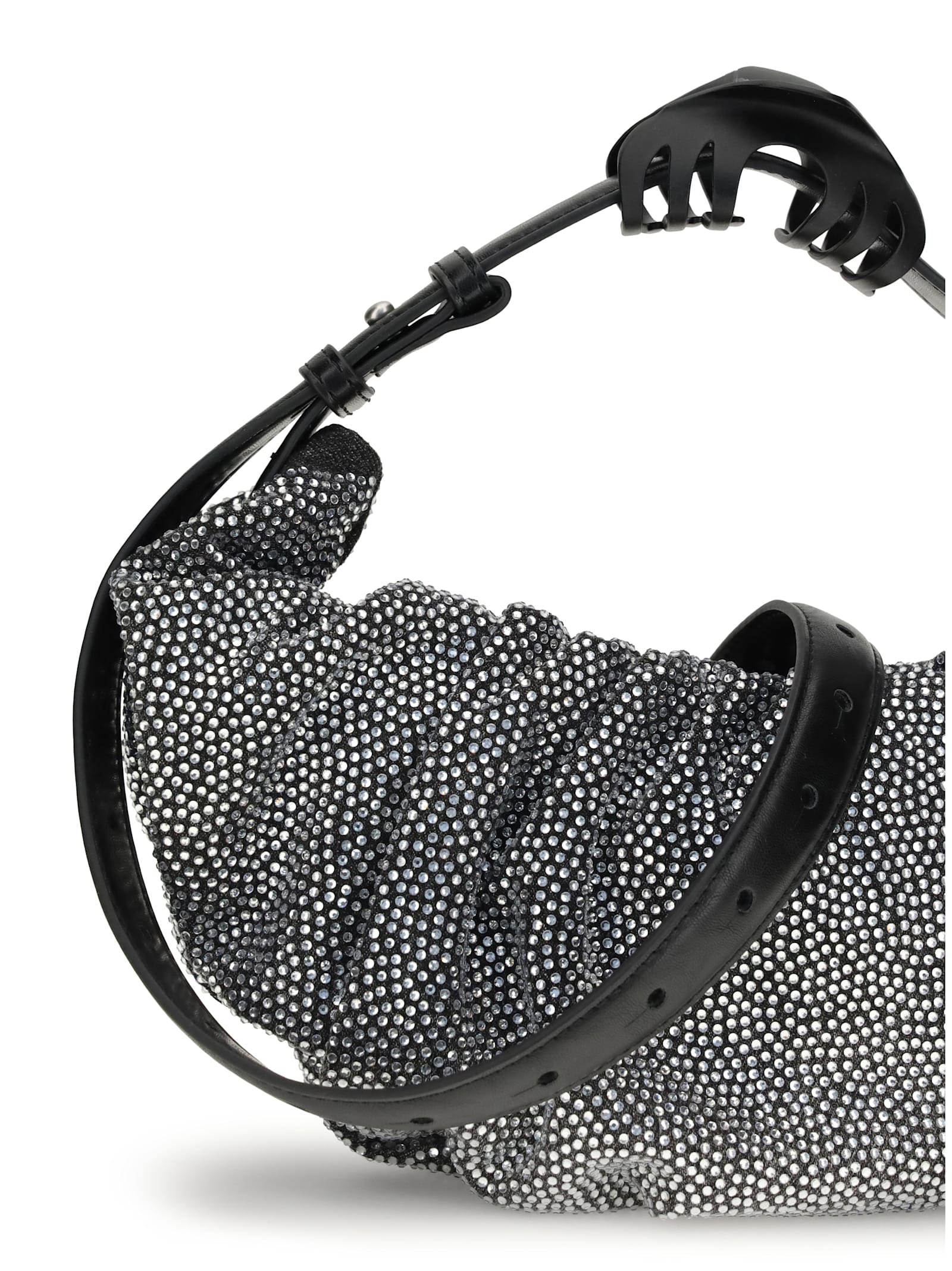 Diesel Grab Hobo Shoulder Bag In Silver