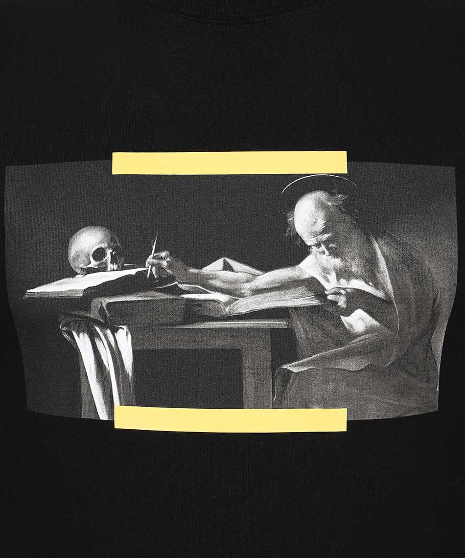 Off-white Graphic Cotton Long Sleeve T-shirt In Black