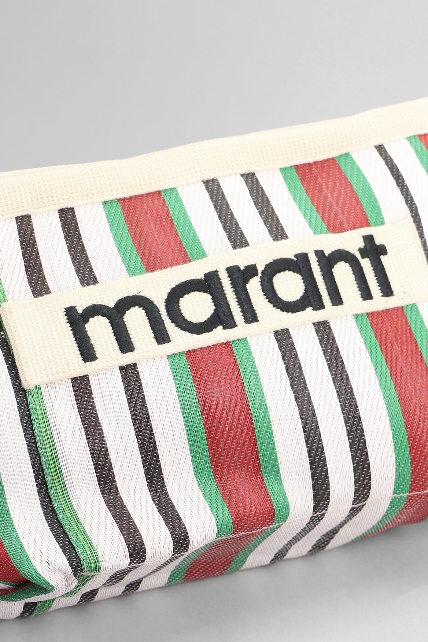 Shop Isabel Marant Powden Clutch In Multicolor Nylon In Red