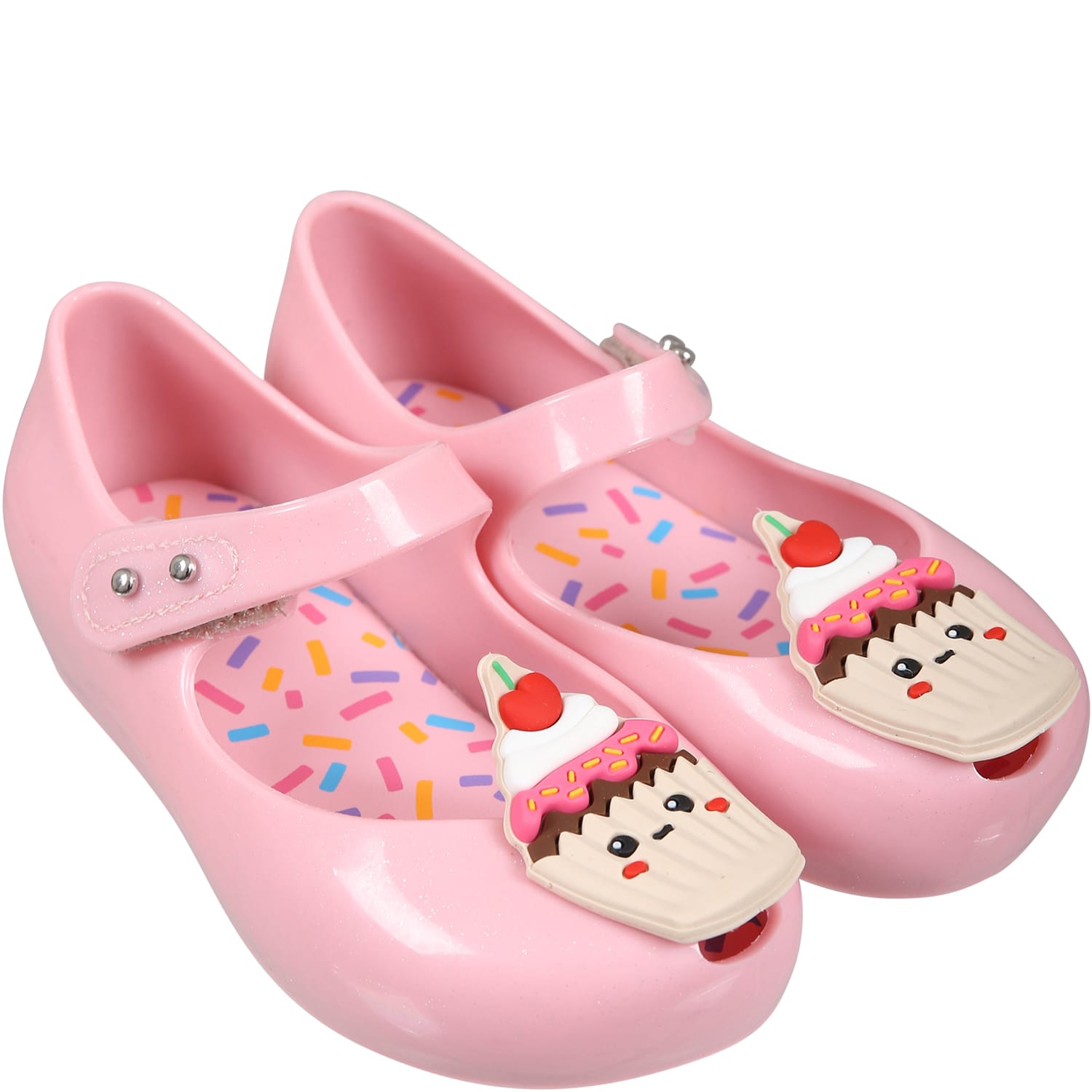 Shop Melissa Pink Ballet Flats For Girl With Cupcake