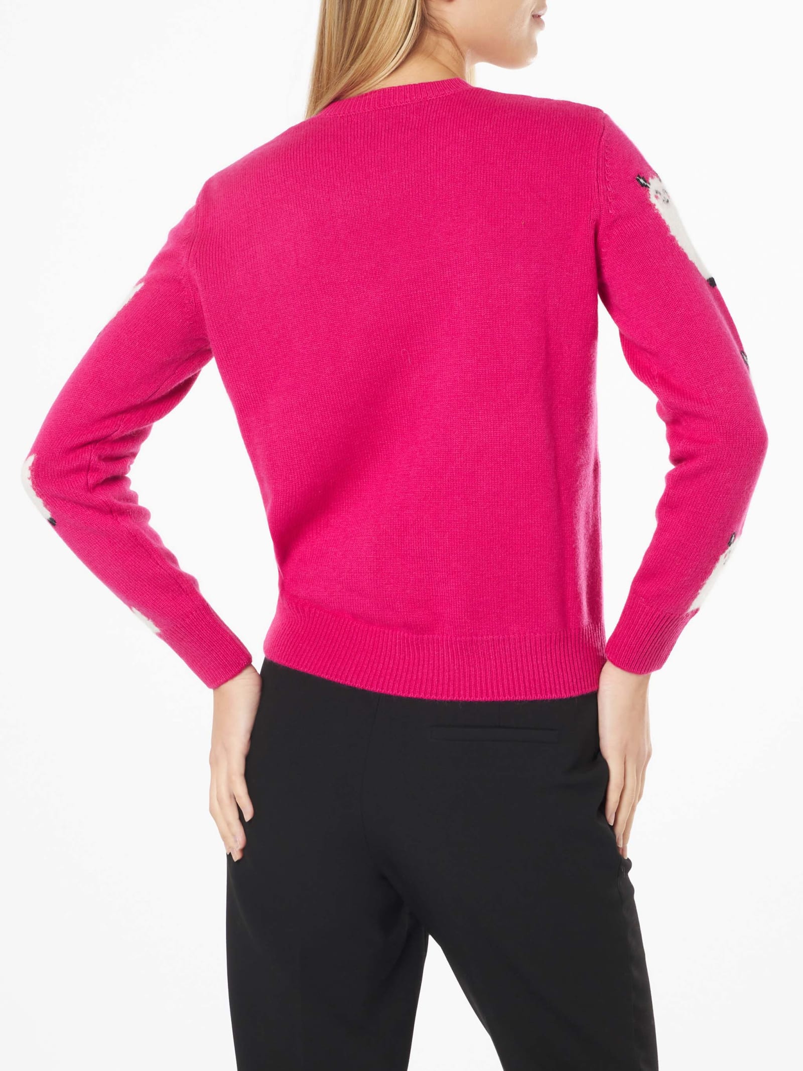 Shop Mc2 Saint Barth Woman Crewneck Sweater With Lam In Pink