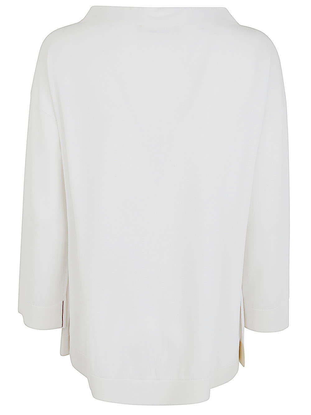 Shop Liviana Conti 3/4 Sleeves Sweater In White Horn