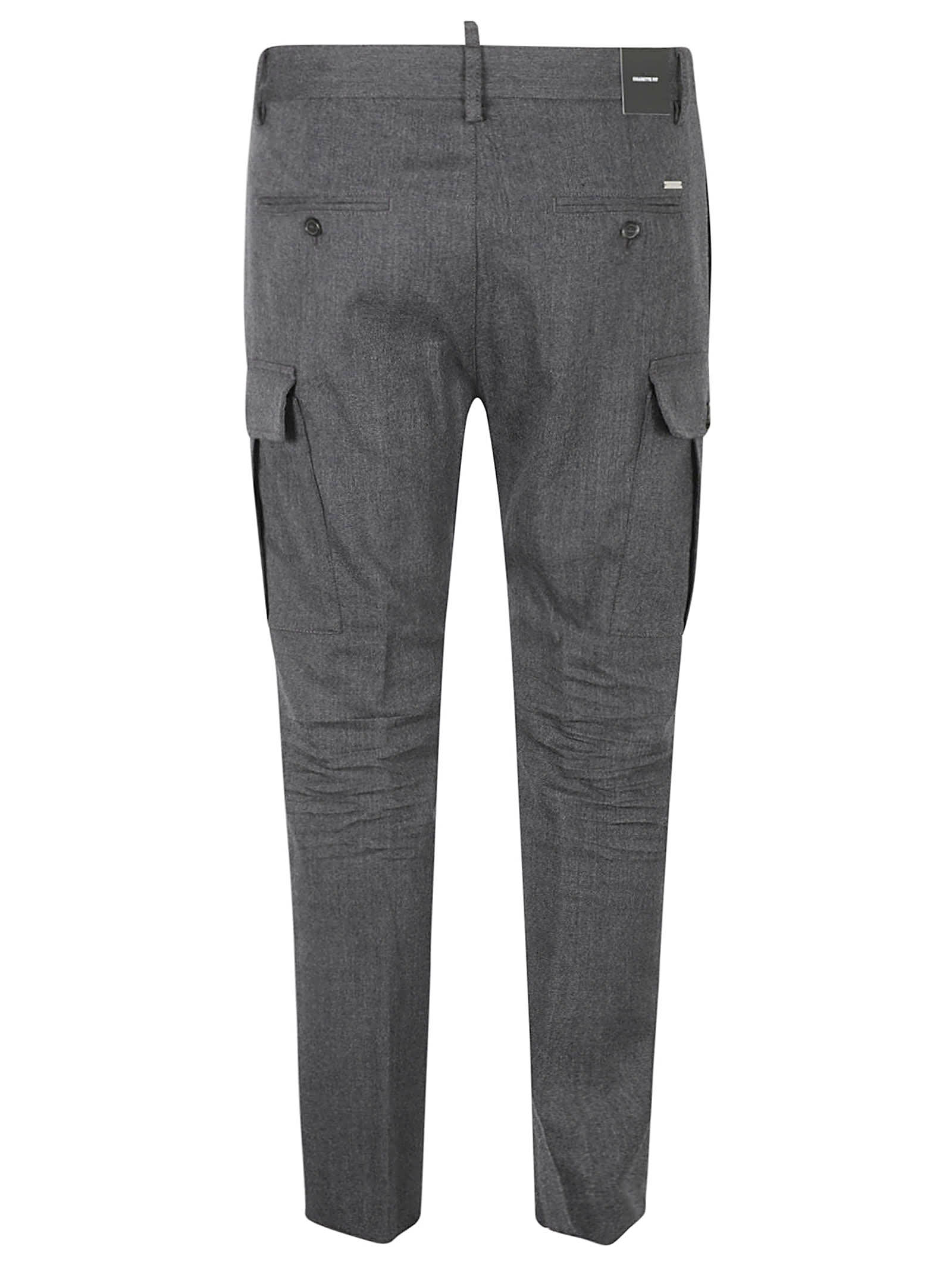Shop Dsquared2 Flannel Cigarette Trousers In Grey