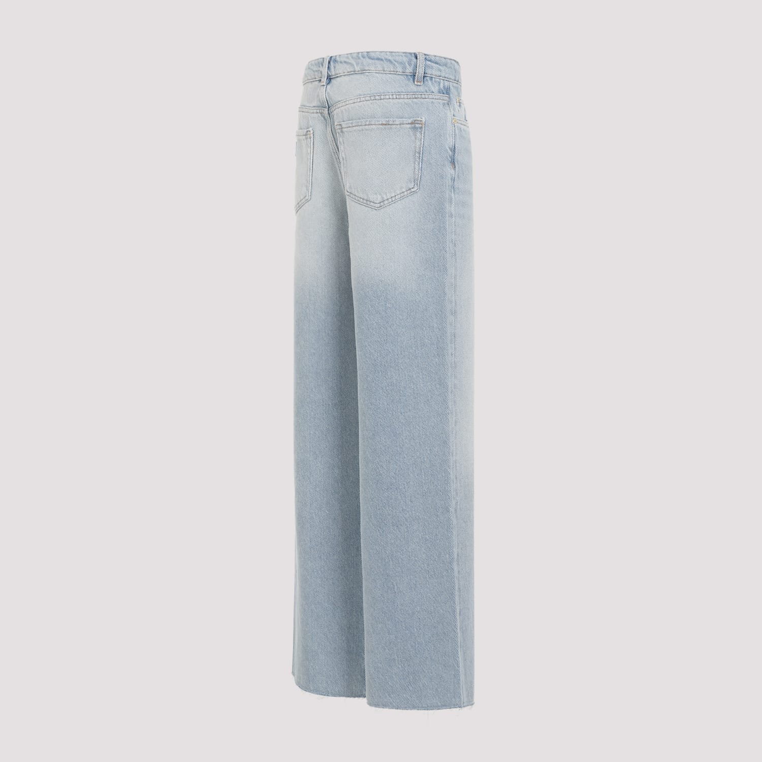 Shop Ganni Izey Overdyead Heavy Denim Jeans In Tint Wash