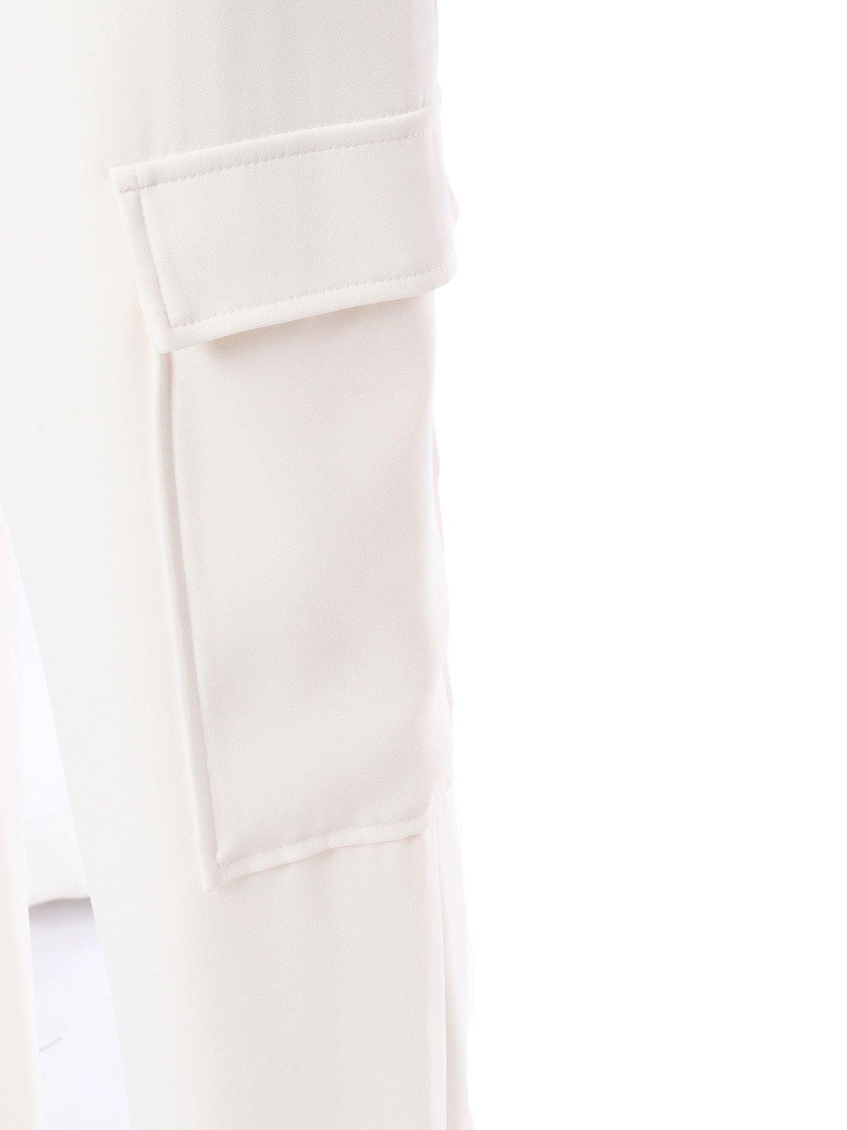 Shop P.a.r.o.s.h Elasticated Ankle Tapered Trousers In White