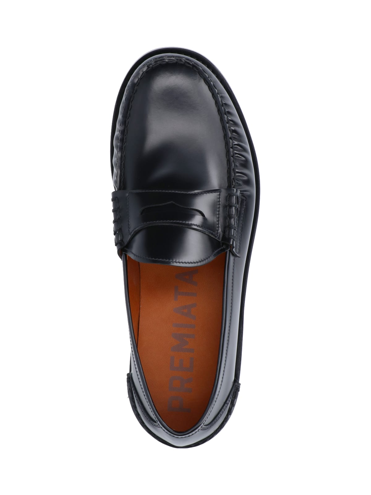 Shop Premiata Leather Loafers In Black