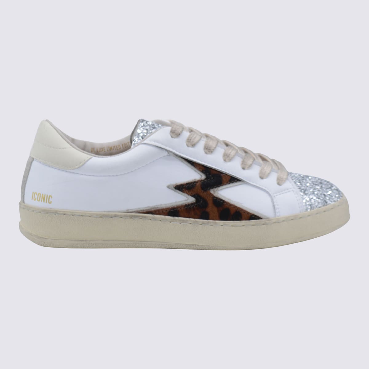 Moa Master Of Arts White And Leopard Sneakers In Multi