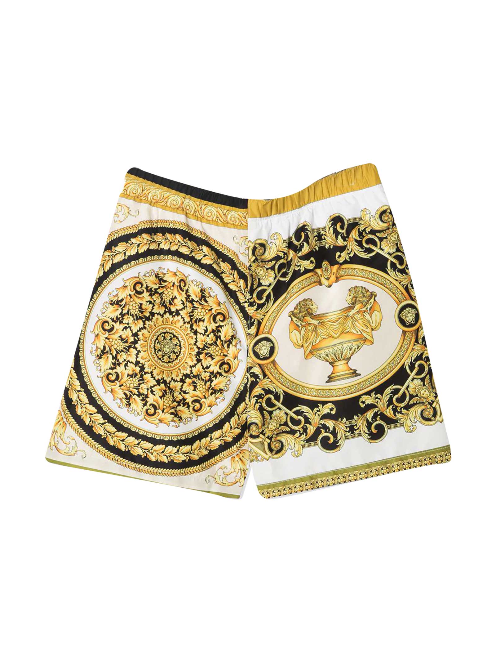 Versace Shorts With Baroque Print Young