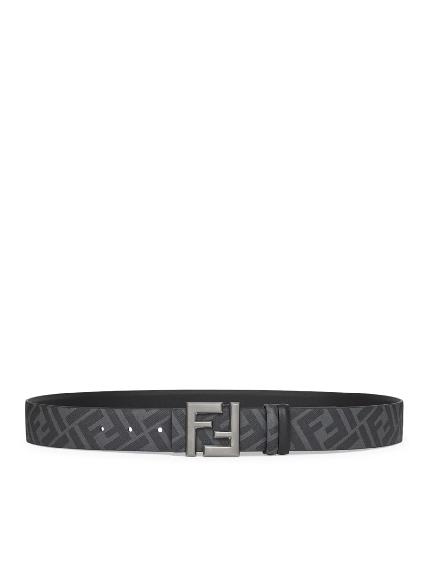 Fendi Men's Squared Ff Reversible Belt In Black