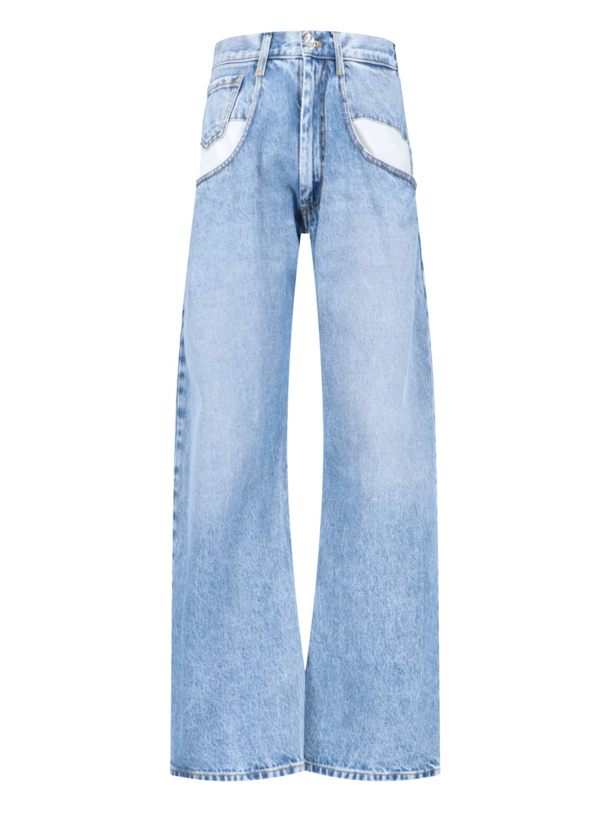Maison Margiela Straight Leg Jeans With Contrasted Pockets Clothing In Blue