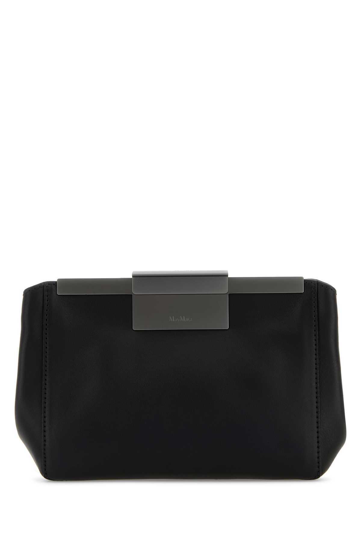 Black Leather Belt Bag