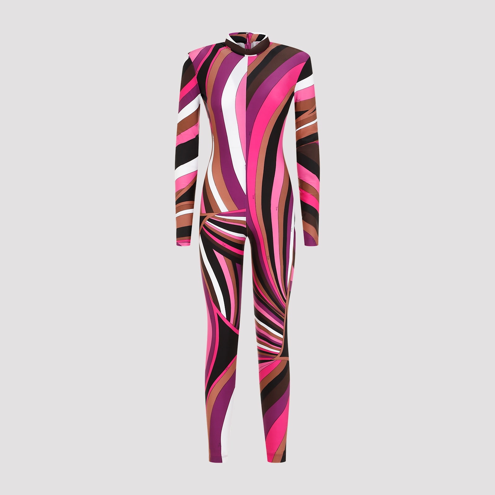 Shop Pucci Jumpsuit In Fuxia Marrone