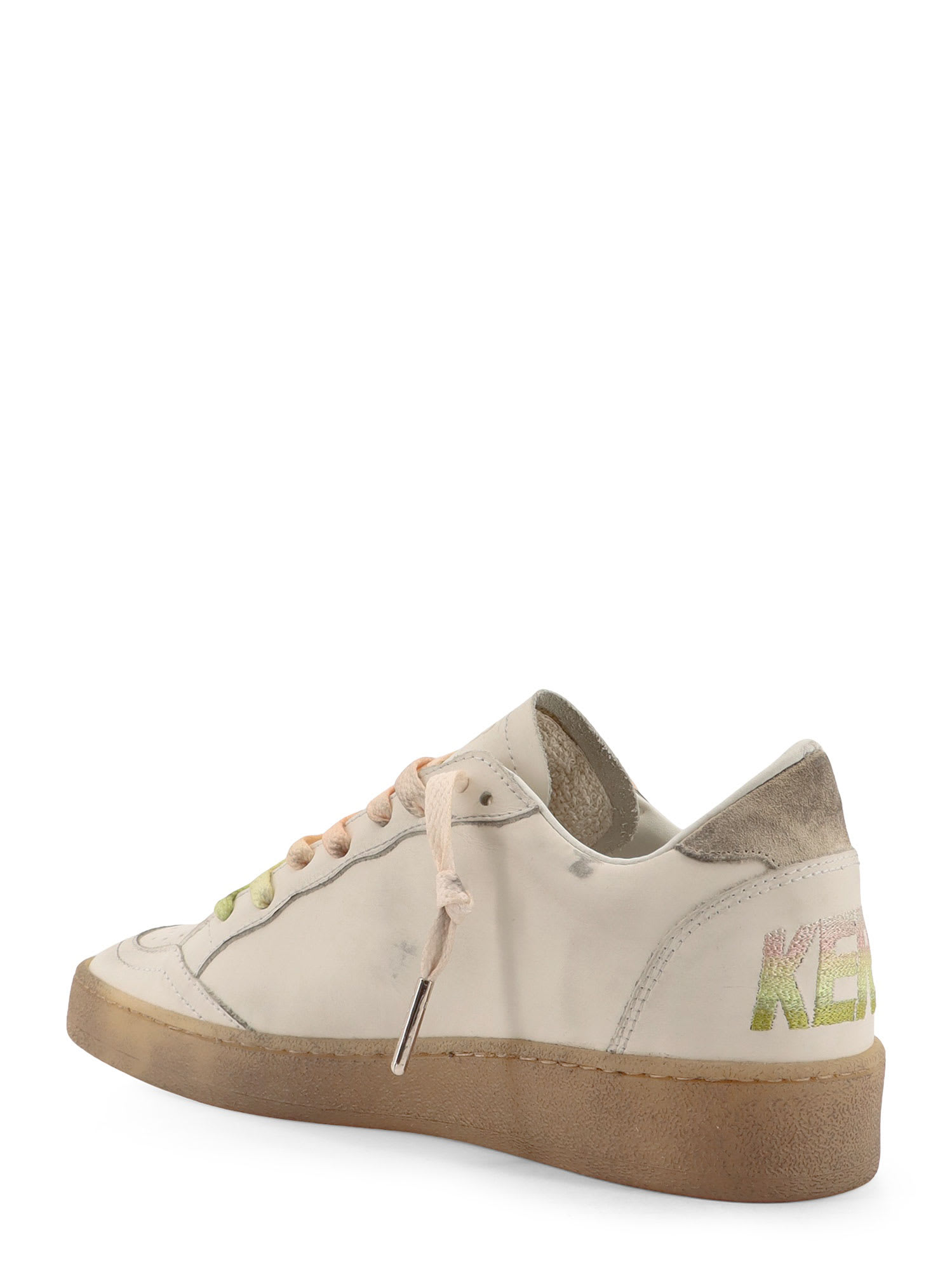 Golden Goose Ball Star Leather Sneakers In Neutral
