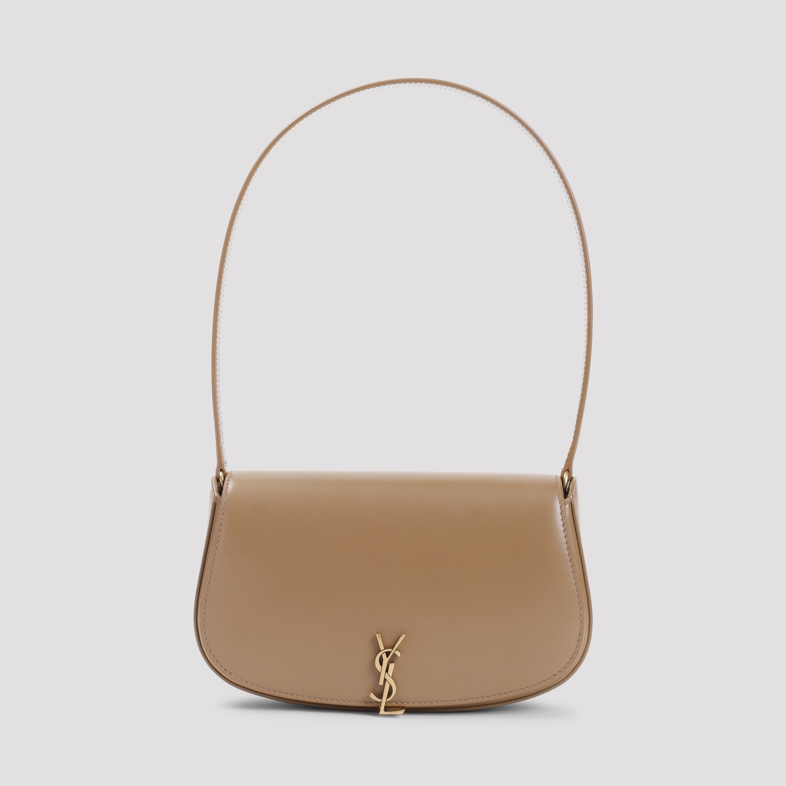 Shop Saint Laurent Demi Lune Hobo Bag In Dk Cork