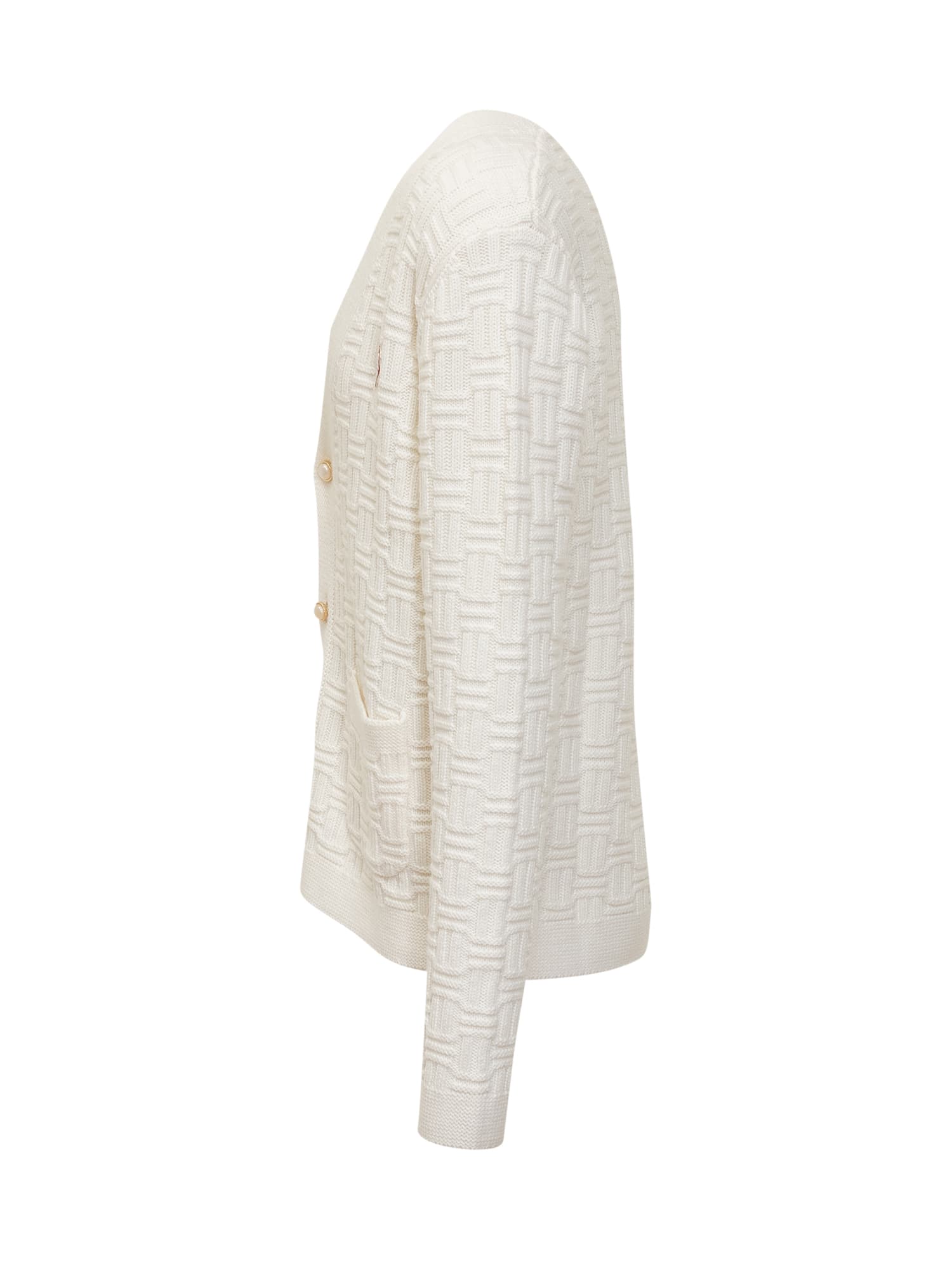 Shop Casablanca Column Cardigan In White