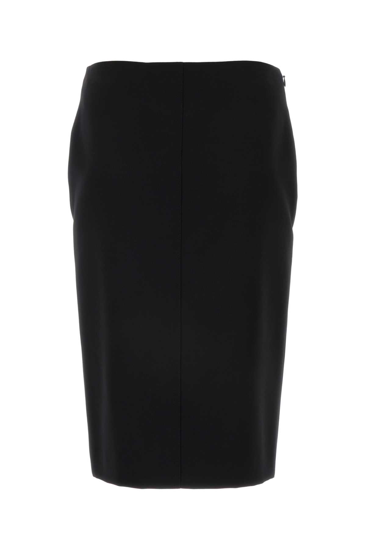 Shop Givenchy Black Wool Skirt